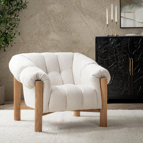 Sansa Cream Accent Chair - Ornate Home