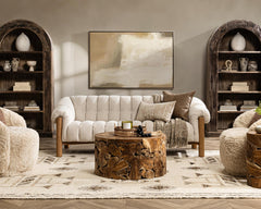 Sansa Cream Sofa - Ornate Home