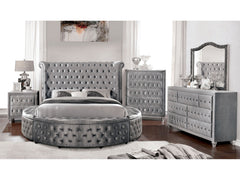 Sansom Gray 5 Pc. Queen Bedroom Set w/ 2NS - Ornate Home