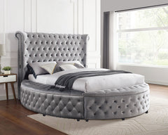 Sansom Gray 5 Pc. Queen Bedroom Set w/ 2NS - Ornate Home