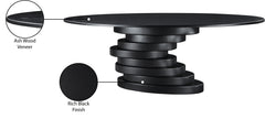 Santa Barbara Black 90" Ash Veneer Dining Table - Ornate Home