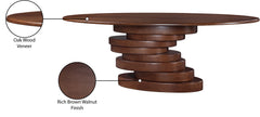 Santa Barbara Brown 90" Ash Veneer Dining Table - Ornate Home