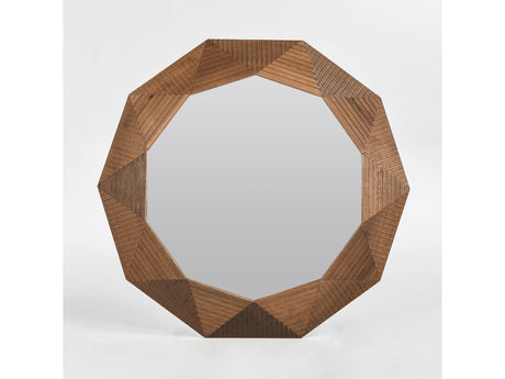 Santa Barbara Brown Round Mirror - Ornate Home