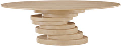 Santa Barbara Oak/Natural 90" Ash Veneer Dining Table - Ornate Home