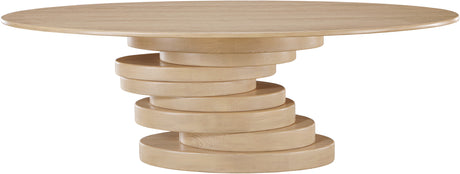 Santa Barbara Oak/Natural 90" Ash Veneer Dining Table - Ornate Home