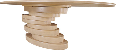 Santa Barbara Oak/Natural 90" Ash Veneer Dining Table - Ornate Home