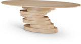 Santa Barbara Oak/Natural 90" Ash Veneer Dining Table - Ornate Home