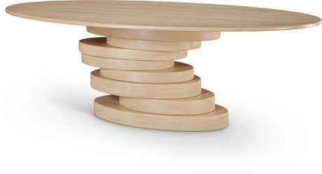 Santa Barbara Oak/Natural 90" Ash Veneer Dining Table - Ornate Home