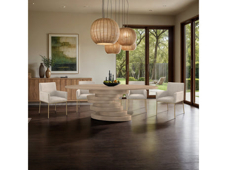 Santa Barbara Oak/Natural 90" Ash Veneer Dining Table - Ornate Home