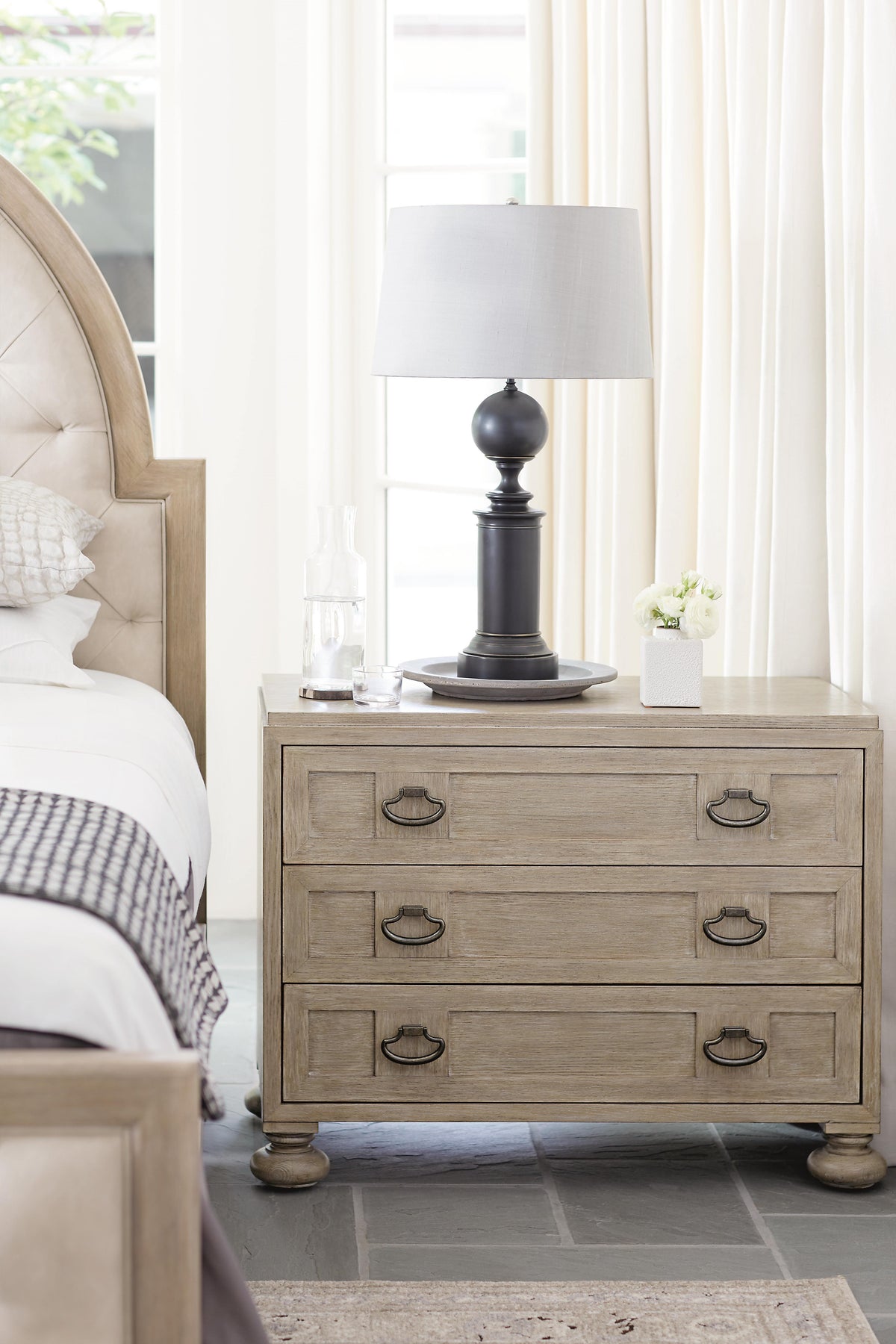Santa Barbara Sandstone Nightstand - Ornate Home