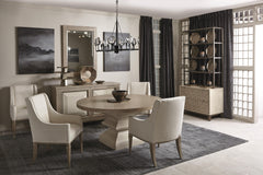 Santa Barbara Sandstone/Textured Cameo Round Dining Table - Ornate Home