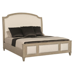 Santa Barbara Vintage Nickel King Panel Bed - Ornate Home
