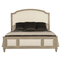 Santa Barbara Vintage Nickel King Panel Bed - Ornate Home