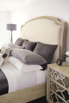 Santa Barbara Vintage Nickel King Panel Bed - Ornate Home
