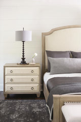 Santa Barbara Vintage Nickel Queen Panel Bed - Ornate Home