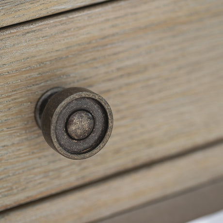 Santa Barbara Vintage Nickel/Sandstone Console Table - Ornate Home
