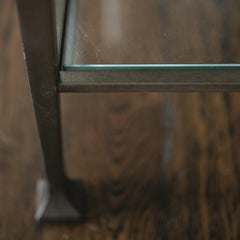 Santa Barbara Vintage Nickel/Sandstone Console Table - Ornate Home