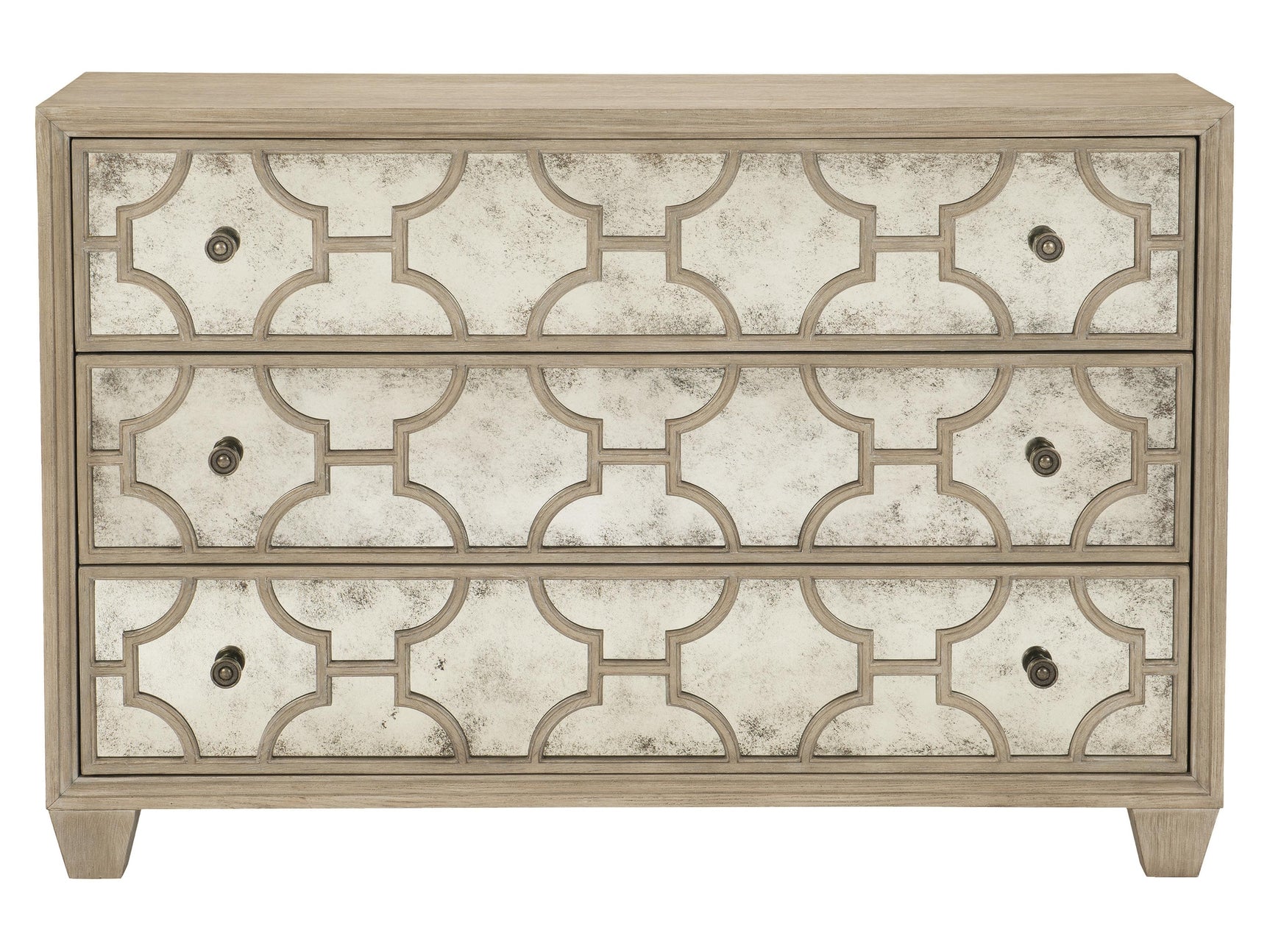 Santa Barbara Vintage Nickel/Sandstone/Textured Cameo Drawer Chest - Ornate Home