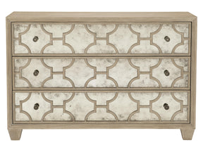 Santa Barbara Vintage Nickel/Sandstone/Textured Cameo Drawer Chest - Ornate Home