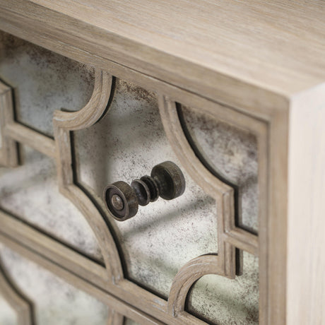 Santa Barbara Vintage Nickel/Sandstone/Textured Cameo Drawer Chest - Ornate Home