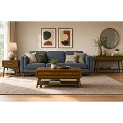 Santa Barbara Walnut 3-Piece Occasional Table Set with Coffee Table, End Table & Sofa Table - Ornate Home