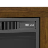 Santa Barbara Walnut 60" TV Console with 23" Fireplace Insert (Ships in 2 Boxes) - Ornate Home