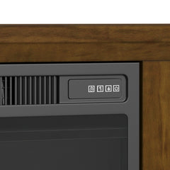 Santa Barbara Walnut 60" TV Console with 23" Fireplace Insert (Ships in 2 Boxes) - Ornate Home