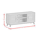 Santa Barbara Walnut 60" TV Console with 23" Fireplace Insert (Ships in 2 Boxes) - Ornate Home