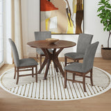 Santa Barbara Walnut/Dark Grey Dining Side Chair (Set of 2) - Ornate Home