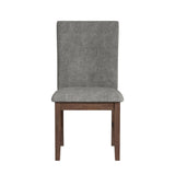 Santa Barbara Walnut/Dark Grey Dining Side Chair (Set of 2) - Ornate Home