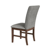 Santa Barbara Walnut/Dark Grey Dining Side Chair (Set of 2) - Ornate Home