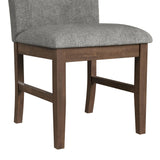 Santa Barbara Walnut/Dark Grey Dining Side Chair (Set of 2) - Ornate Home