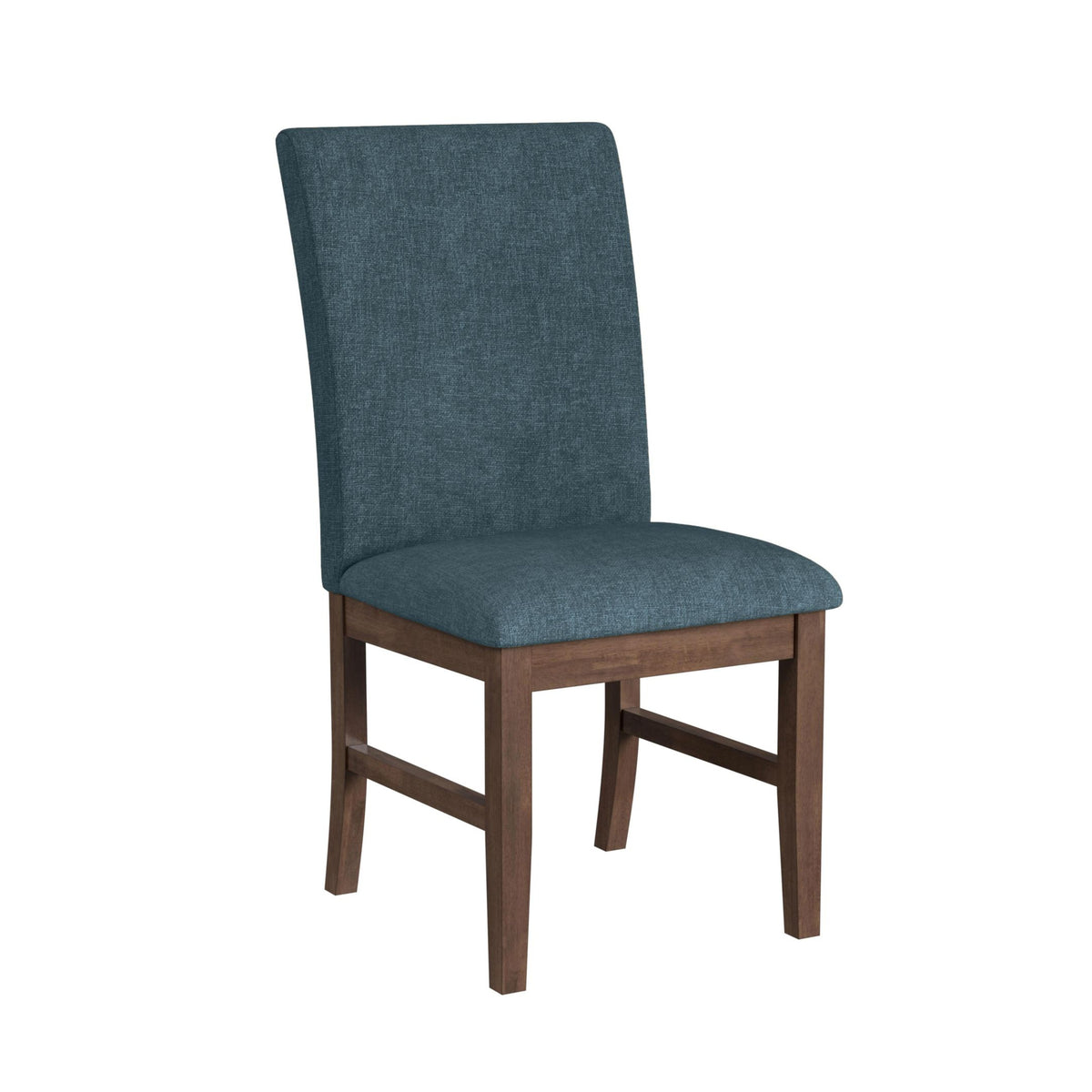 Santa Barbara Walnut/Denim Blue Dining Side Chair (Set of 2) - Ornate Home