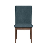 Santa Barbara Walnut/Denim Blue Dining Side Chair (Set of 2) - Ornate Home