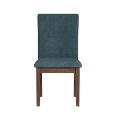 Santa Barbara Walnut/Denim Blue Dining Side Chair (Set of 2) - Ornate Home