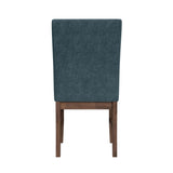 Santa Barbara Walnut/Denim Blue Dining Side Chair (Set of 2) - Ornate Home