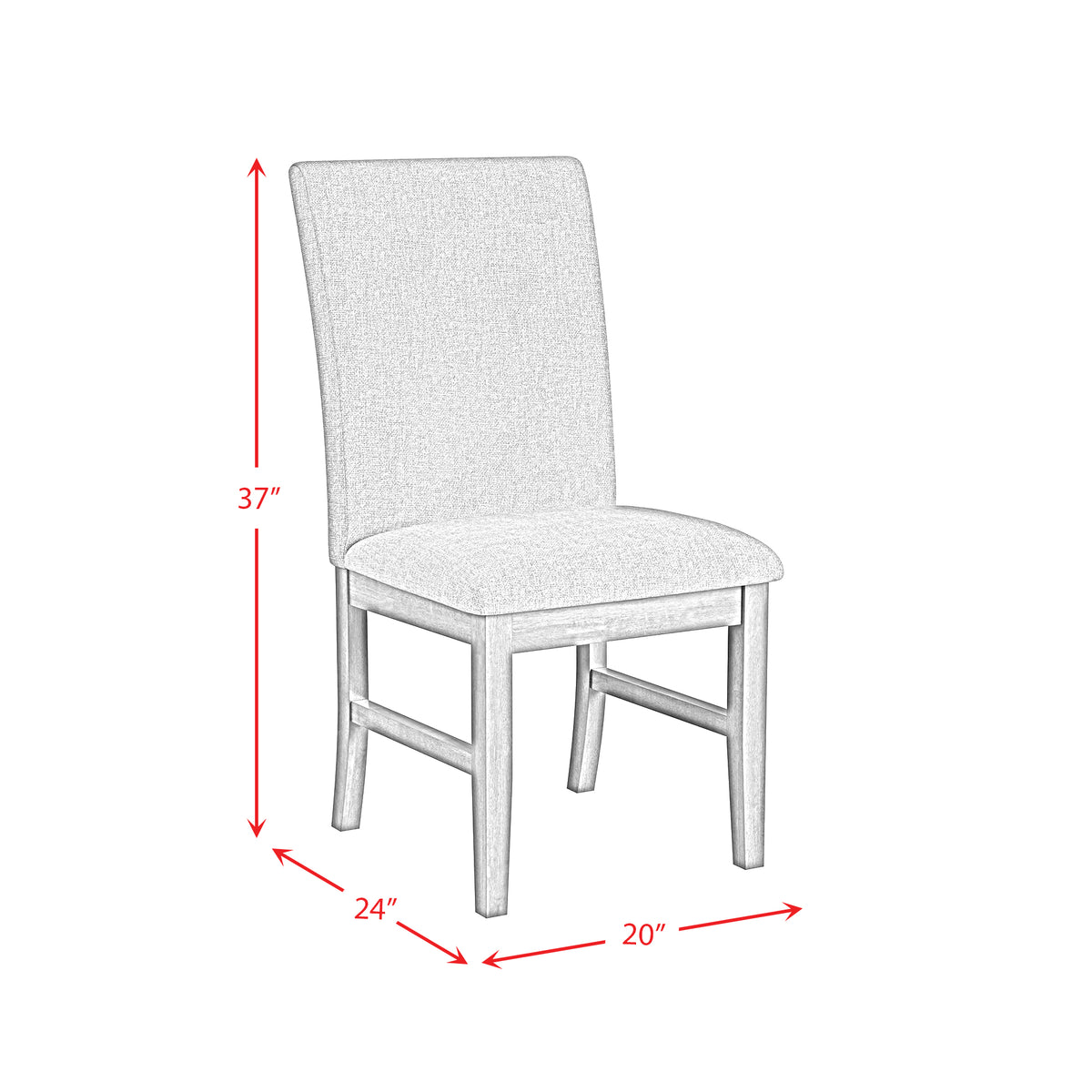 Santa Barbara Walnut/Denim Blue Dining Side Chair (Set of 2) - Ornate Home