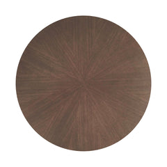 Santa Barbara Walnut/Orange 5-Piece Standard Height Dining Set with Round Table & Four Fabric Chairs - Ornate Home
