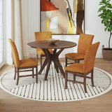 Santa Barbara Walnut/Orange Dining Side Chair (Set of 2) - Ornate Home