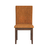 Santa Barbara Walnut/Orange Dining Side Chair (Set of 2) - Ornate Home