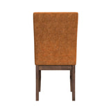 Santa Barbara Walnut/Orange Dining Side Chair (Set of 2) - Ornate Home