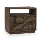 Santa Clara Toasted Brown 2 Drawer Nightstand - Ornate Home