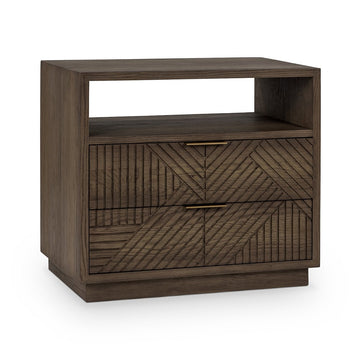 Santa Clara Toasted Brown 2 Drawer Nightstand - Ornate Home