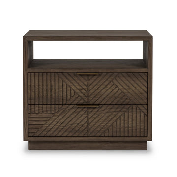 Santa Clara Toasted Brown 2 Drawer Nightstand - Ornate Home