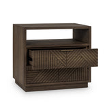 Santa Clara Toasted Brown 2 Drawer Nightstand - Ornate Home