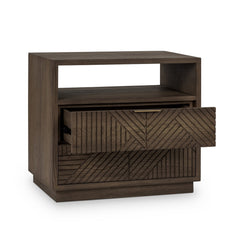 Santa Clara Toasted Brown 2 Drawer Nightstand - Ornate Home