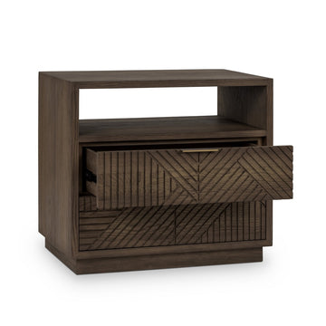 Santa Clara Toasted Brown 2 Drawer Nightstand - Ornate Home
