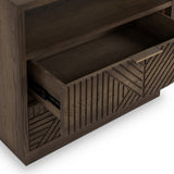 Santa Clara Toasted Brown 2 Drawer Nightstand - Ornate Home