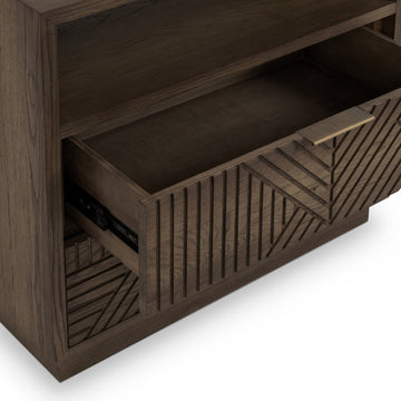 Santa Clara Toasted Brown 2 Drawer Nightstand - Ornate Home