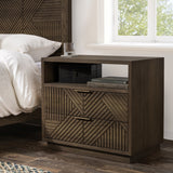 Santa Clara Toasted Brown 2 Drawer Nightstand - Ornate Home